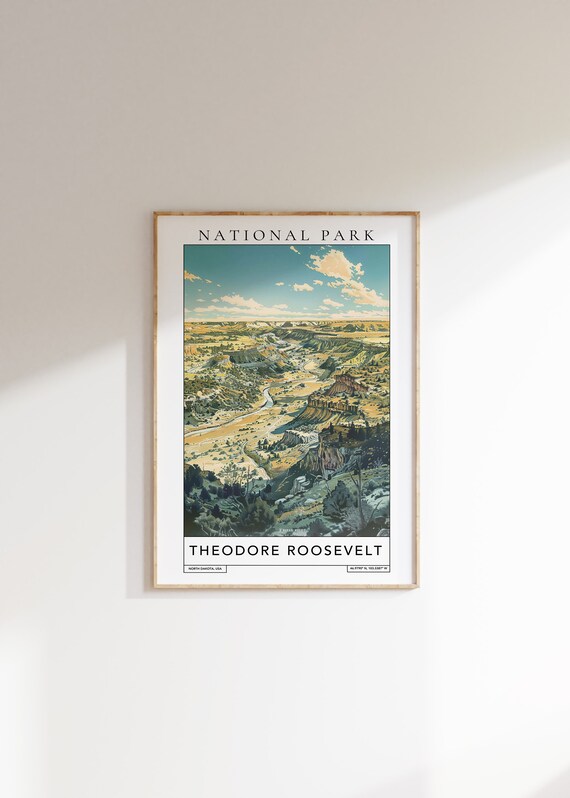 Theodore Roosevelt National Park North Dakota Badlands Canyon Poster