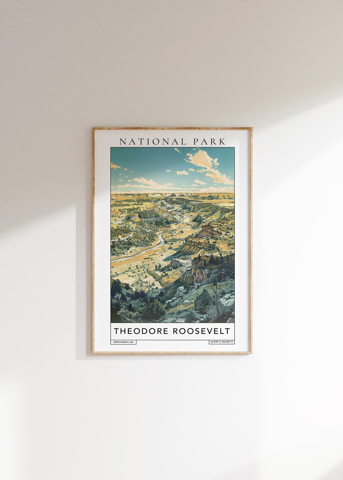 Theodore Roosevelt National Park North Dakota Badlands Canyon Poster