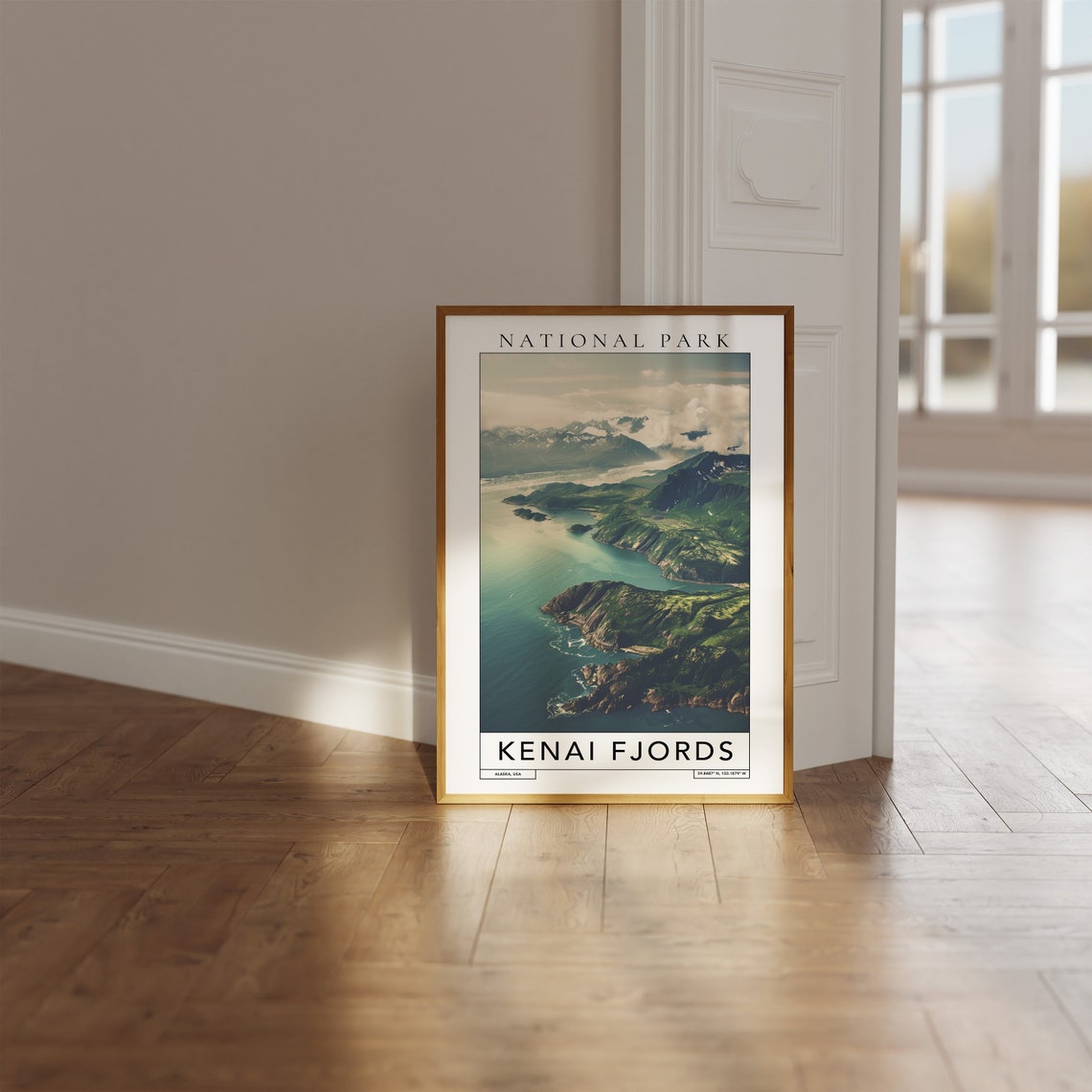 Kenai Fjords National Park Travel Print Kenai Fjords Alaska Travel Poster Kenai Fjords Gift Print Travel Print National Park Wall Art - Image 3