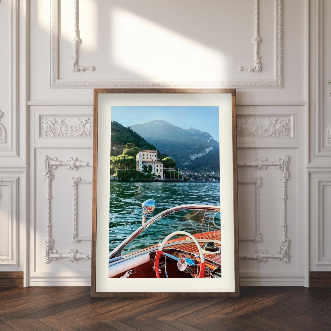 La Dolce Vita Vintage Speedboat Cruise on Lake Como Italy Poster