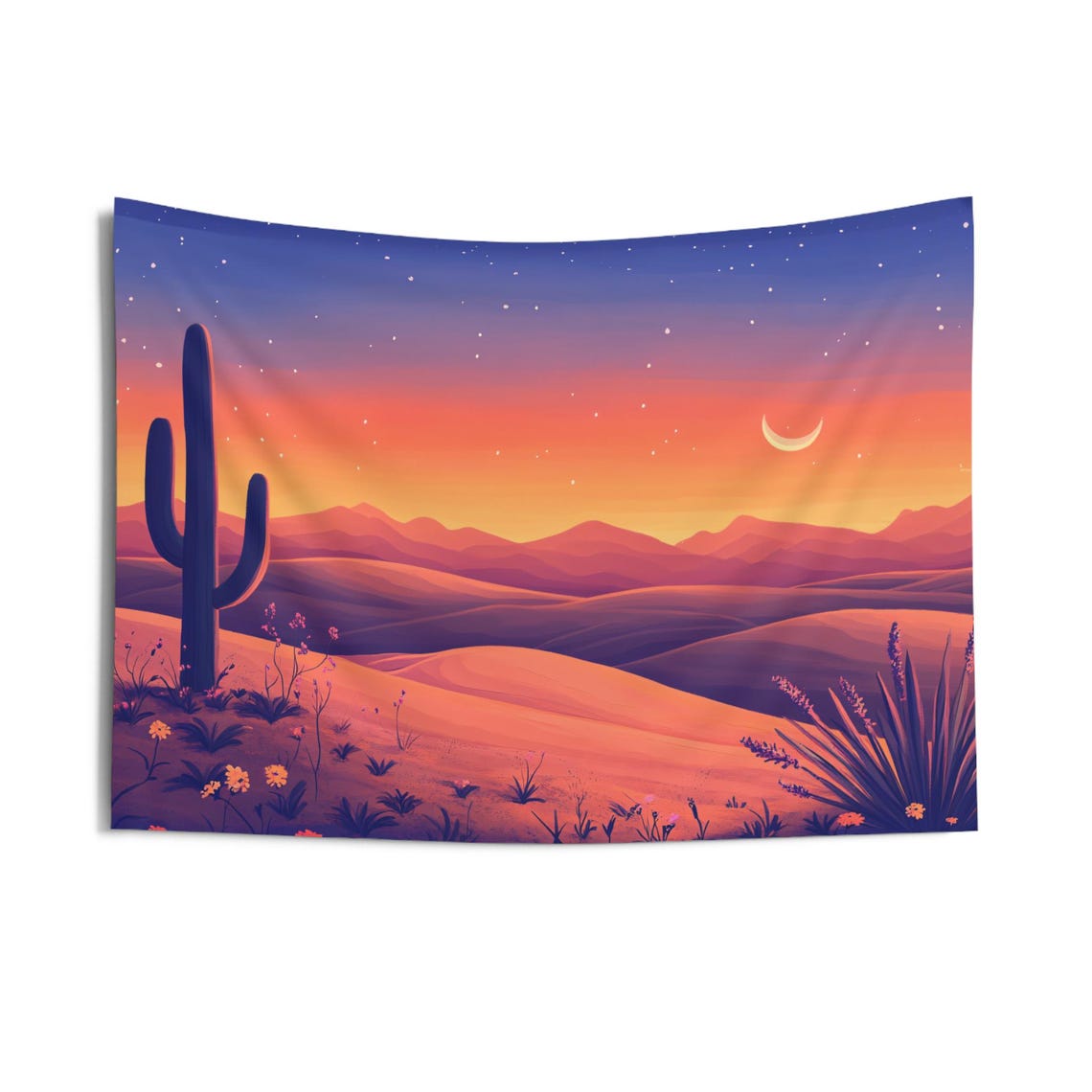 Desert Dreamscape Tapestry Sunset Sand Dunes Wall Art Large Desert Themed Tapestry - Image 4