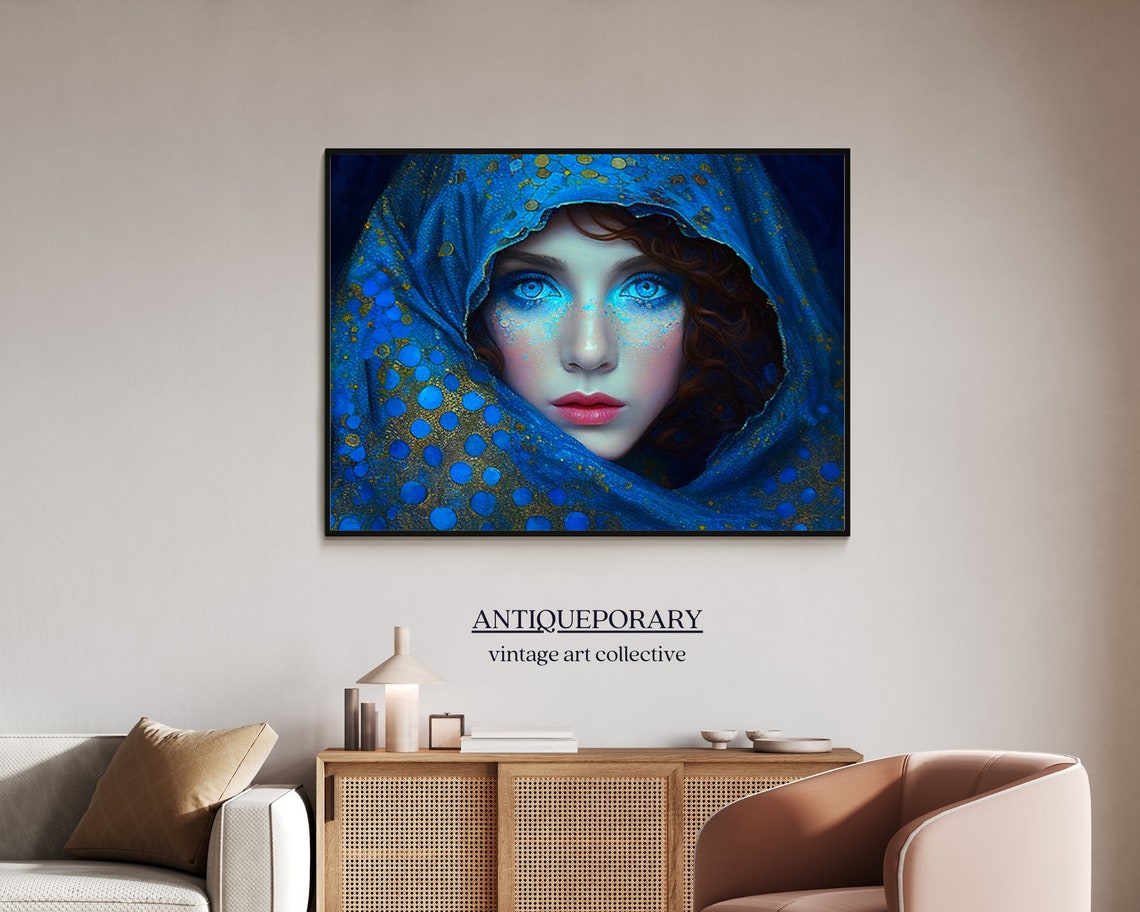 French Lady Painting Women Portrait Painting European Portrait Lady In Black Interior Scene Moody Portrait Female Oil Painting - Image 3