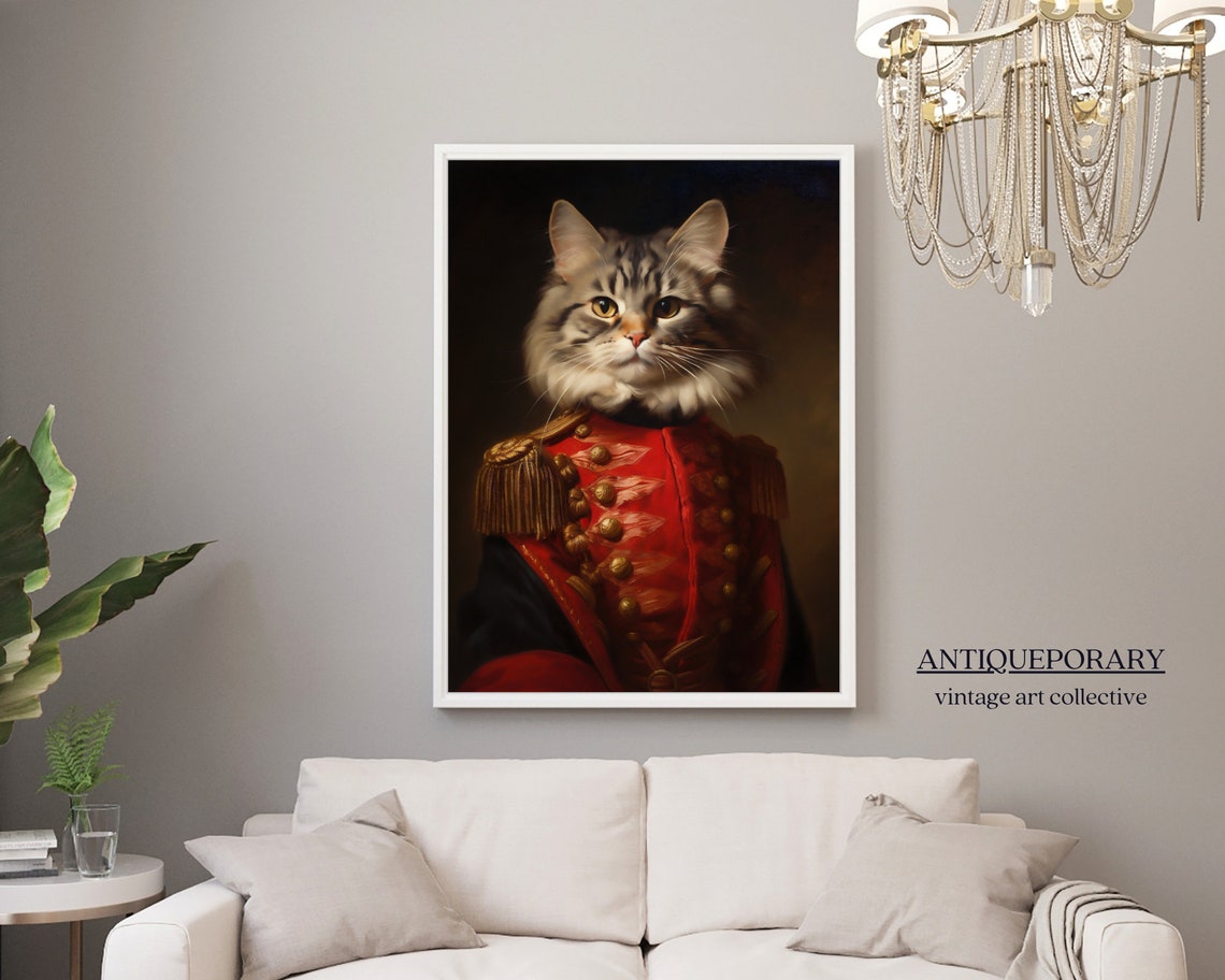 Victorian Animal Portrait Dressed Animal Print Royal Cat Poster Royal Animal Painting Renaissance Animal Portraits Vintage Inspired Art - Image 2