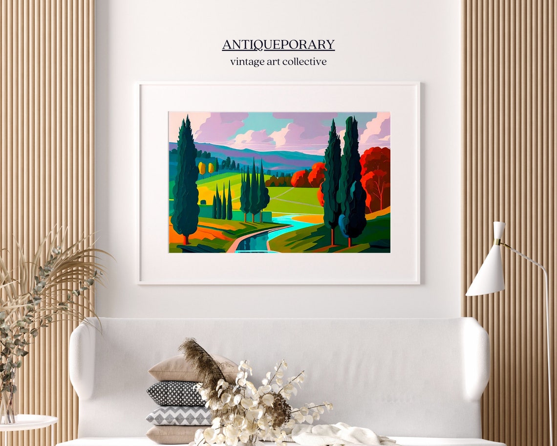 Contemporary Painting Of Country Landscape Scenery Canadian Wall Art Newfoundland Prints California Scenery Vineyard Painting - Image 6