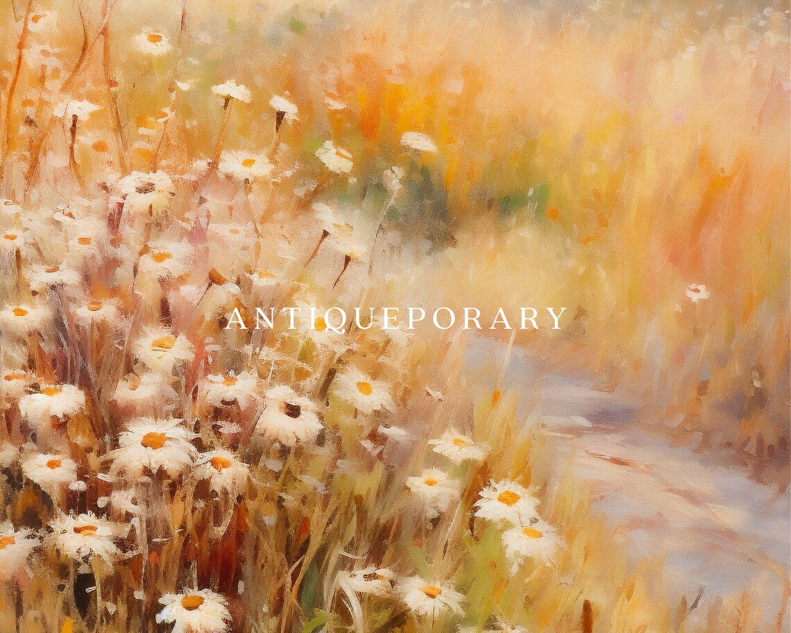 Sunlit Meadow of Wild Daisies Golden Summer Field Art Poster - Image 2
