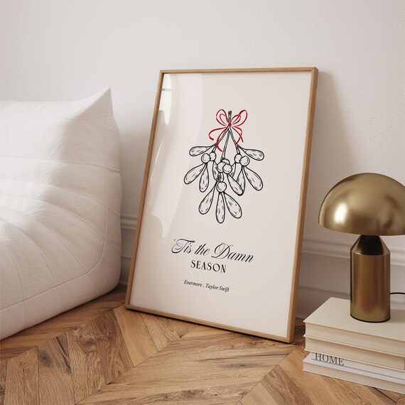'Tis The Damn Season Mistletoe Taylor Swift Christmas Poster