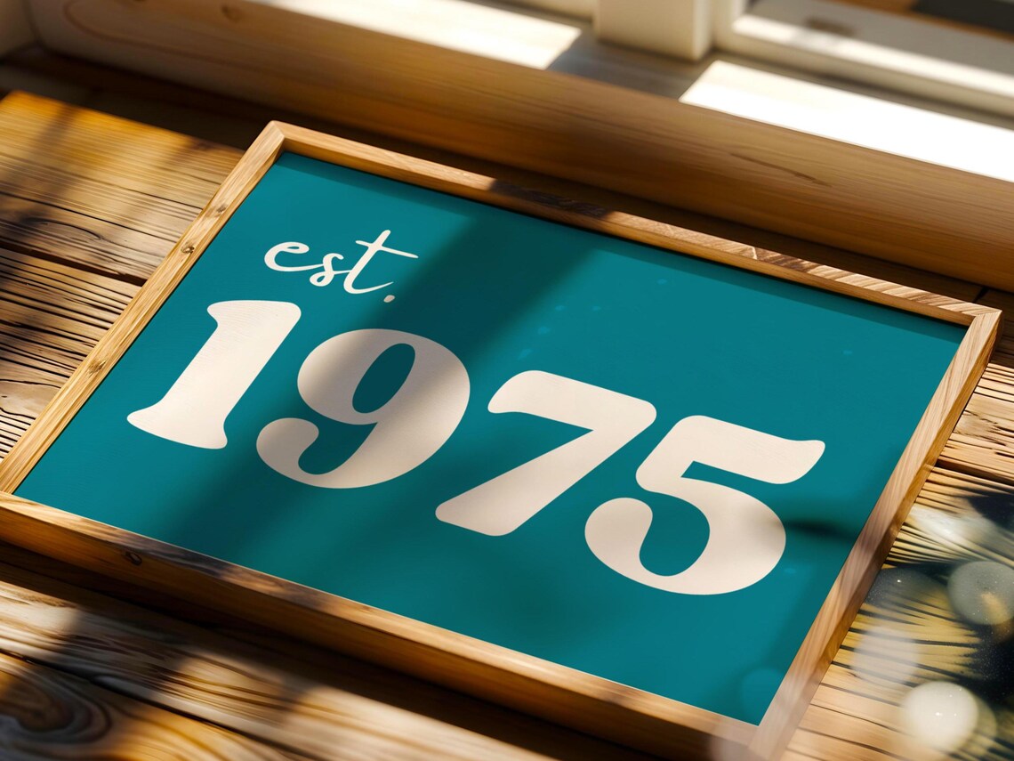 Personalized Established Year Poster Print
