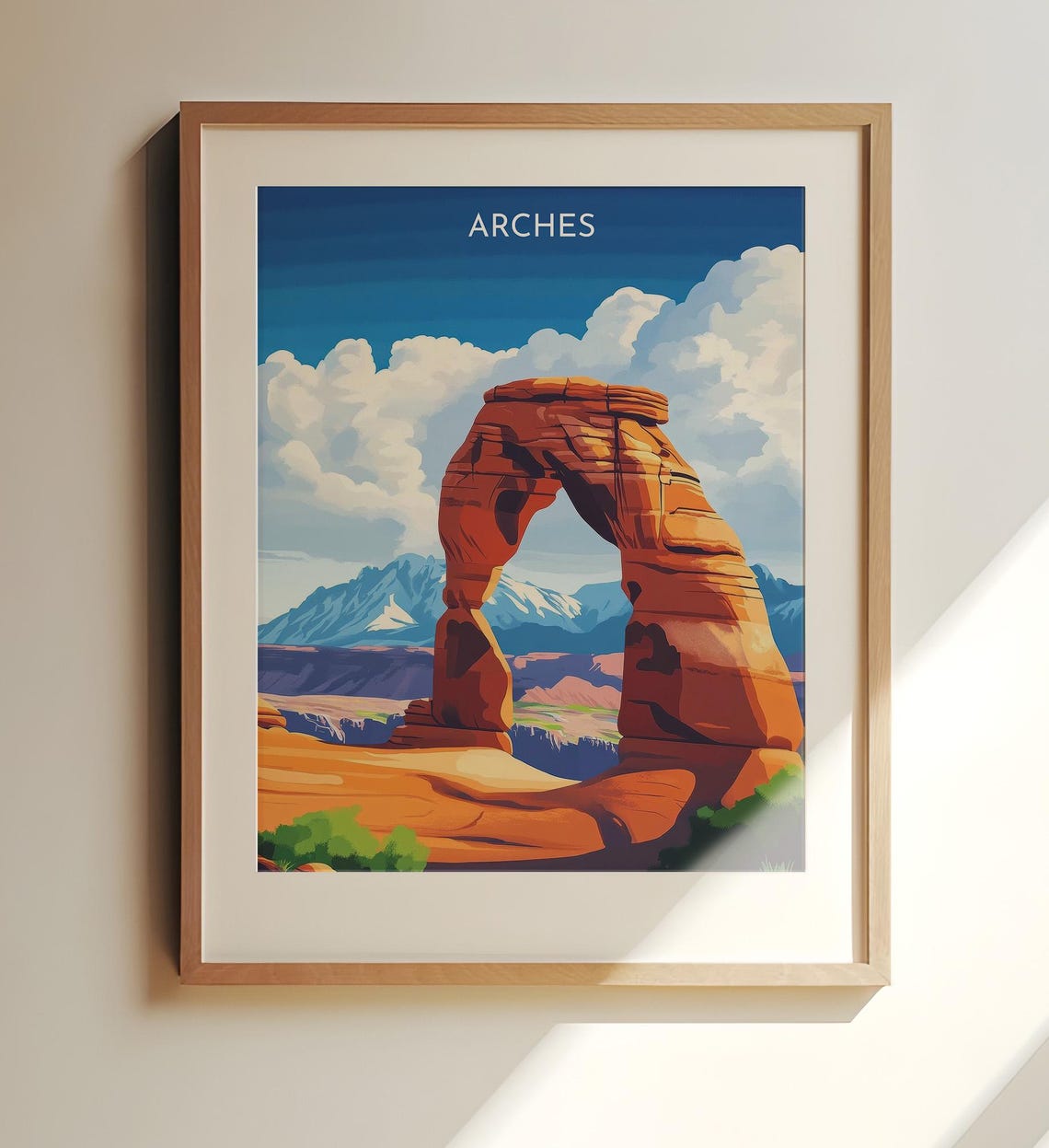 Arches Delicate Arch Utah Red Rock Desert Vintage Travel Poster