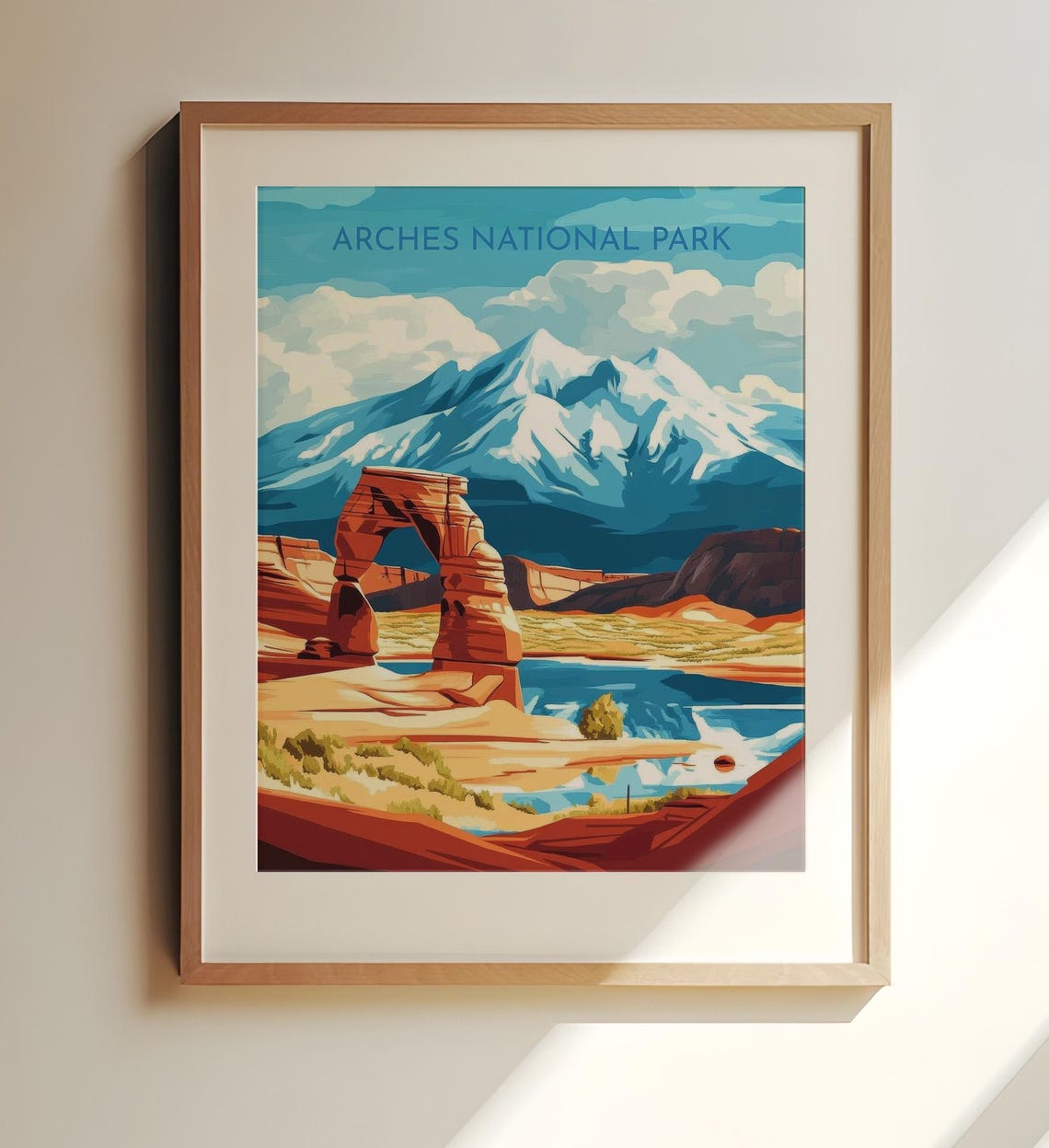 Arches National Park Delicate Arch Desert Vintage Travel Poster