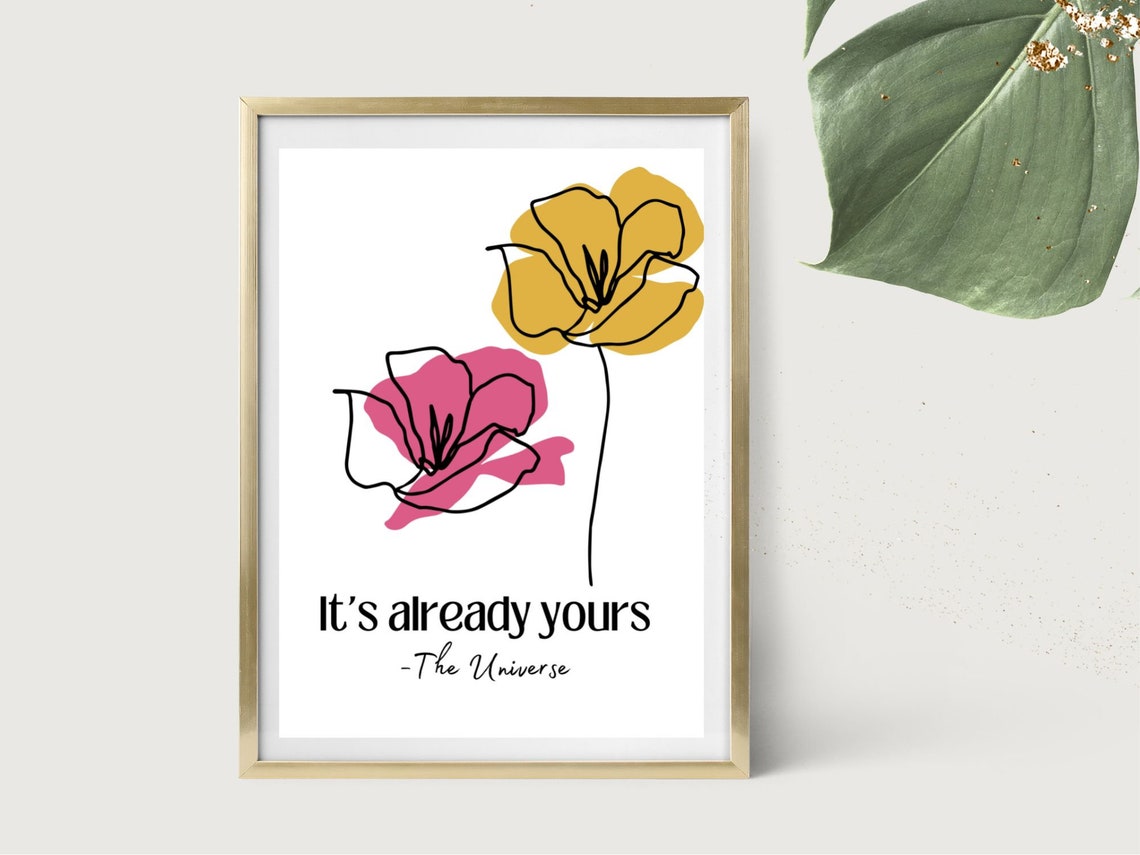 Universe Art Inspirational Quote Art Phrase Art Art Wall Art Boho Wall Art Instant