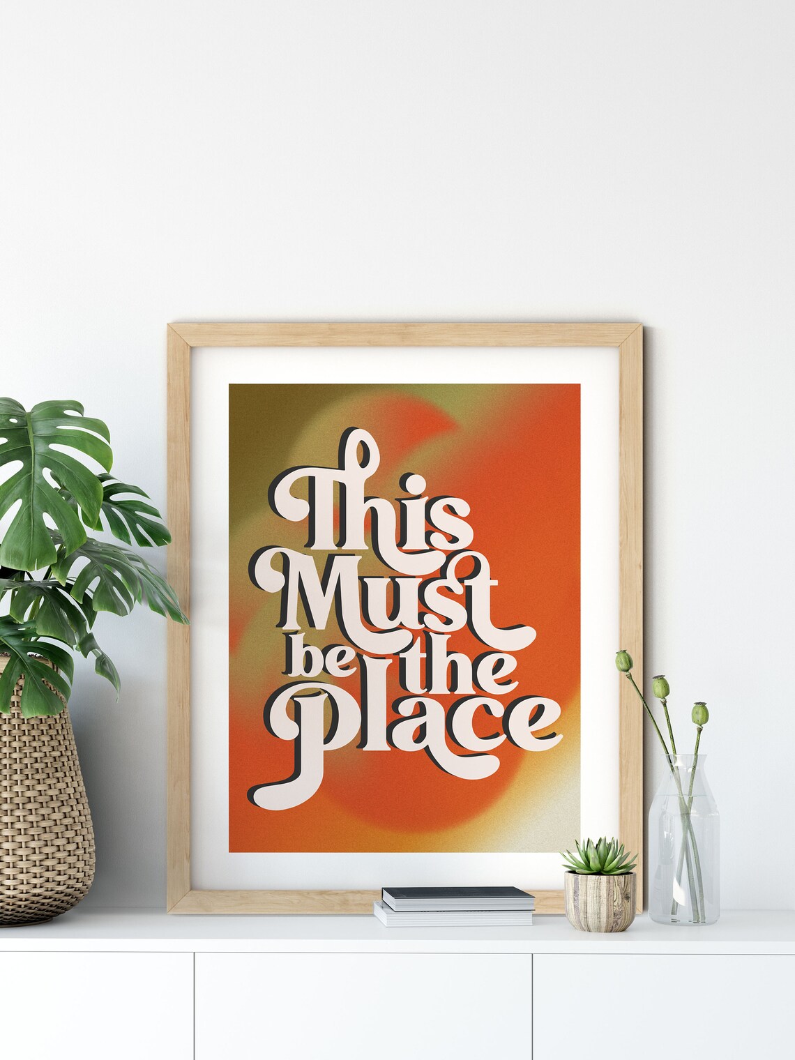 This Must Be The Place 70s Retro Floral Art Print - Image 5