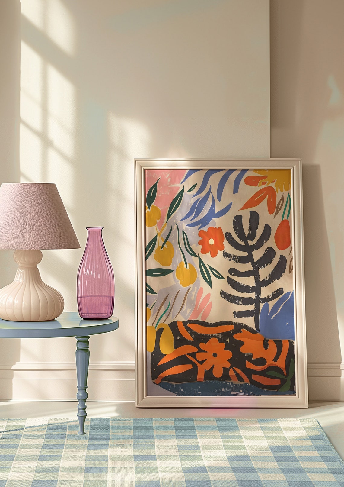Bold Abstract Botanical Floral Leaves in Bright Fauvist Poster - Image 8