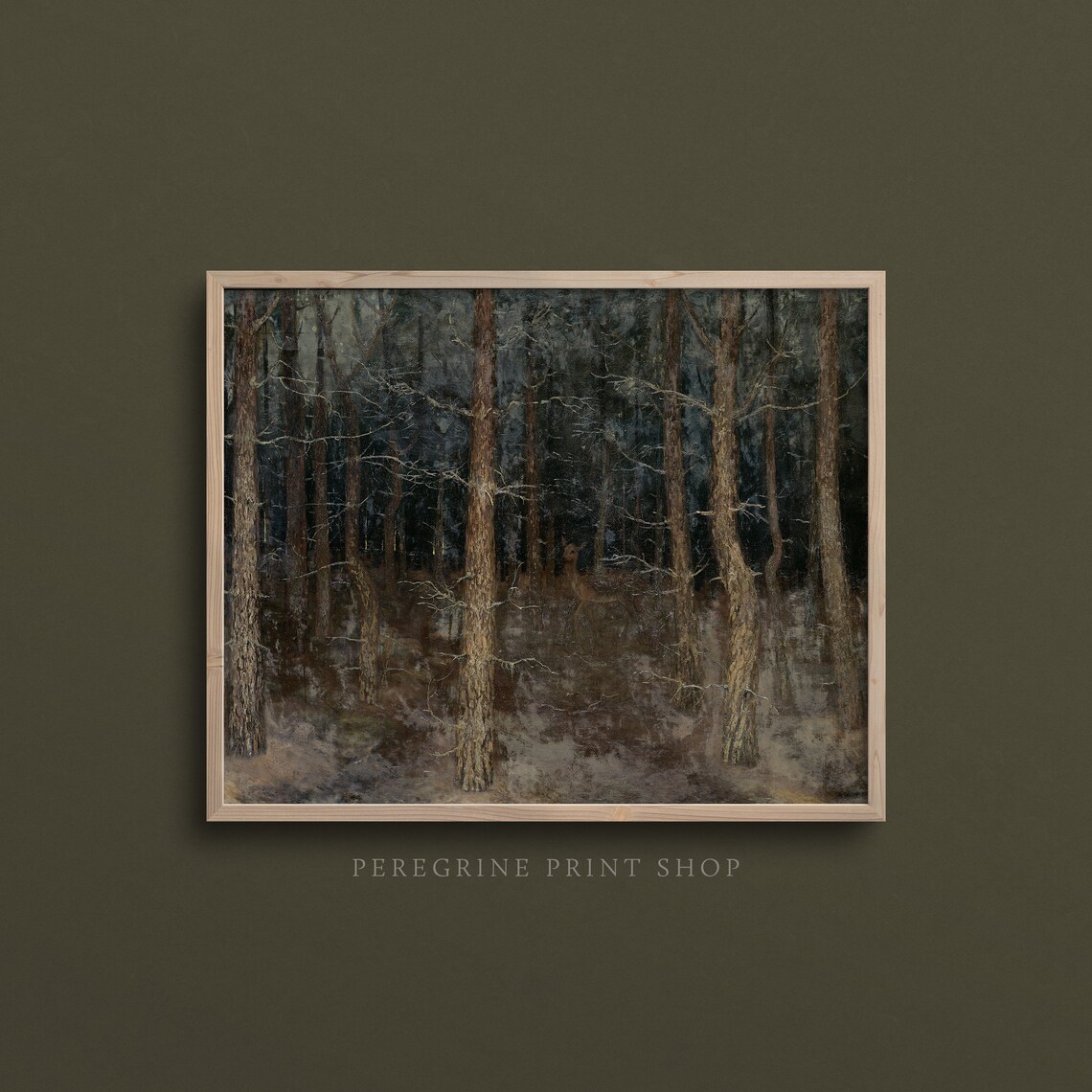 Forbidden Forest Deer, Dark Academia Art Print - Image 2