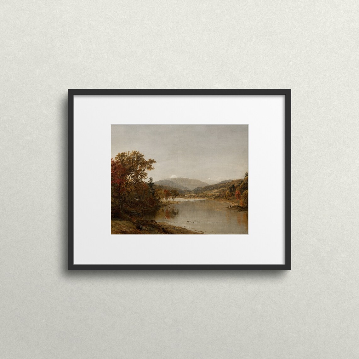 Autumn Lakeside Vintage French Country Art Print - Image 2
