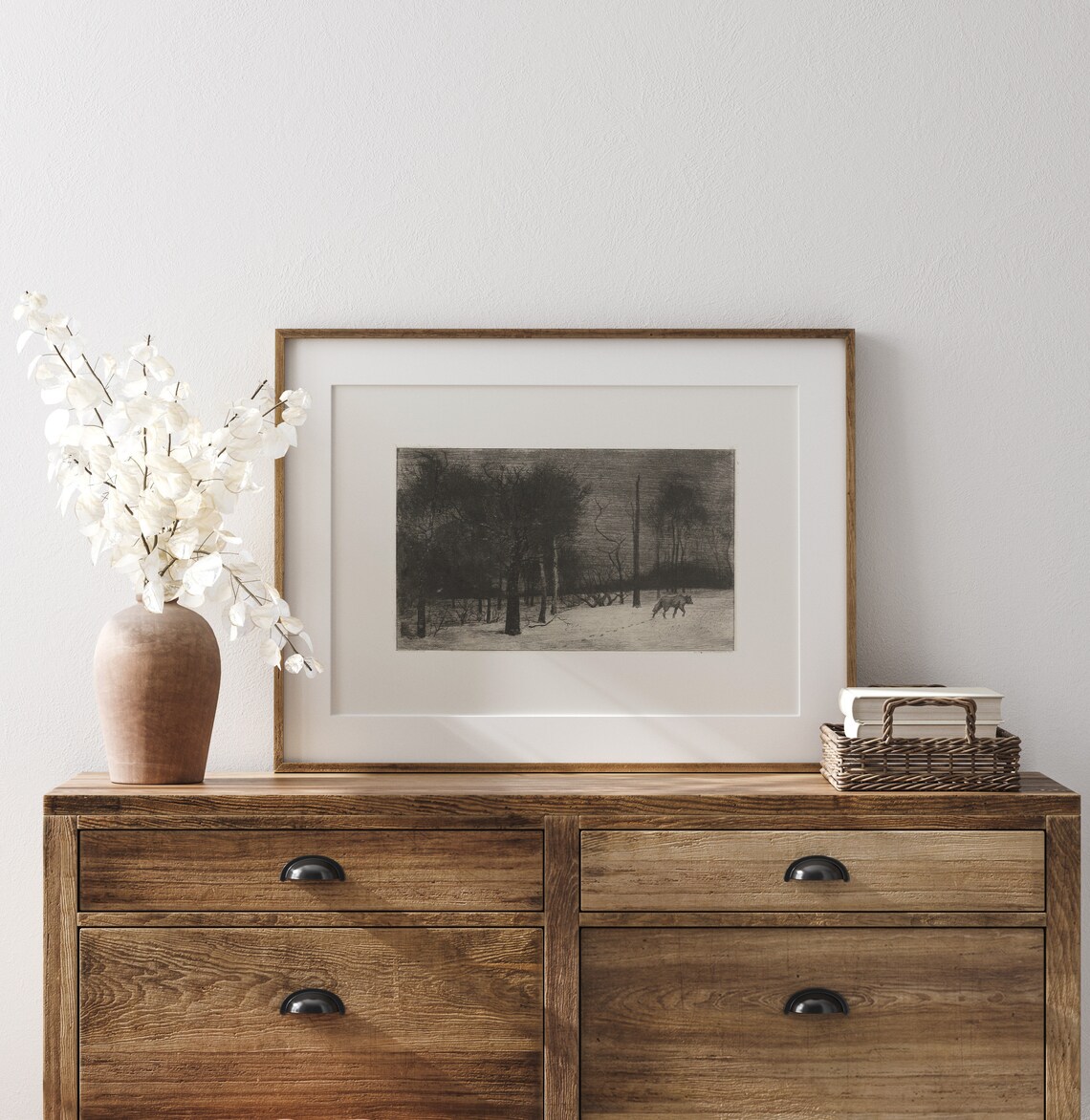 Lone Wolf Dark Forest Art Print, Dark Academia - Image 3
