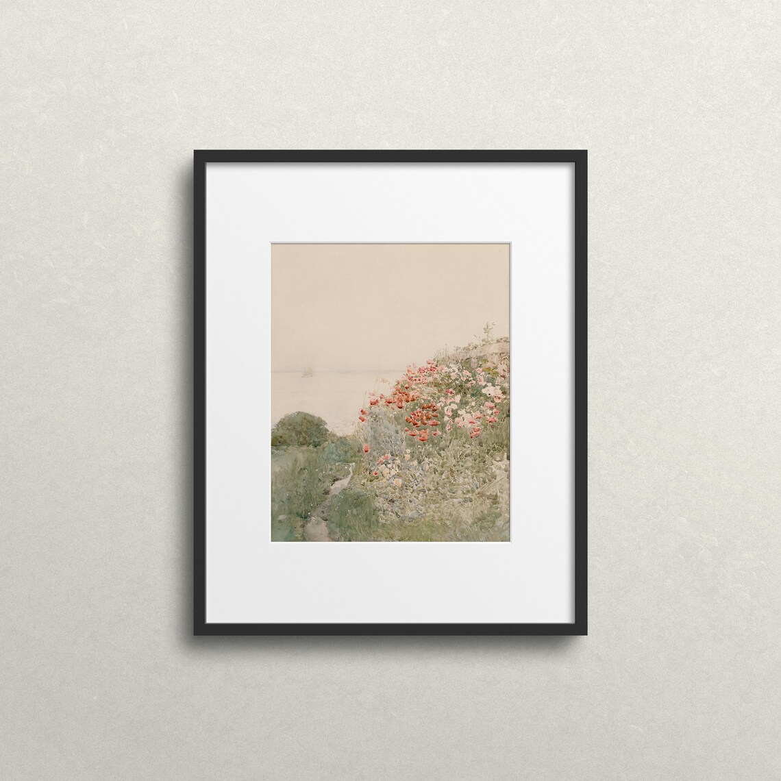 Seaside Summer Coastal Flowers Vintage Poster - Image 2