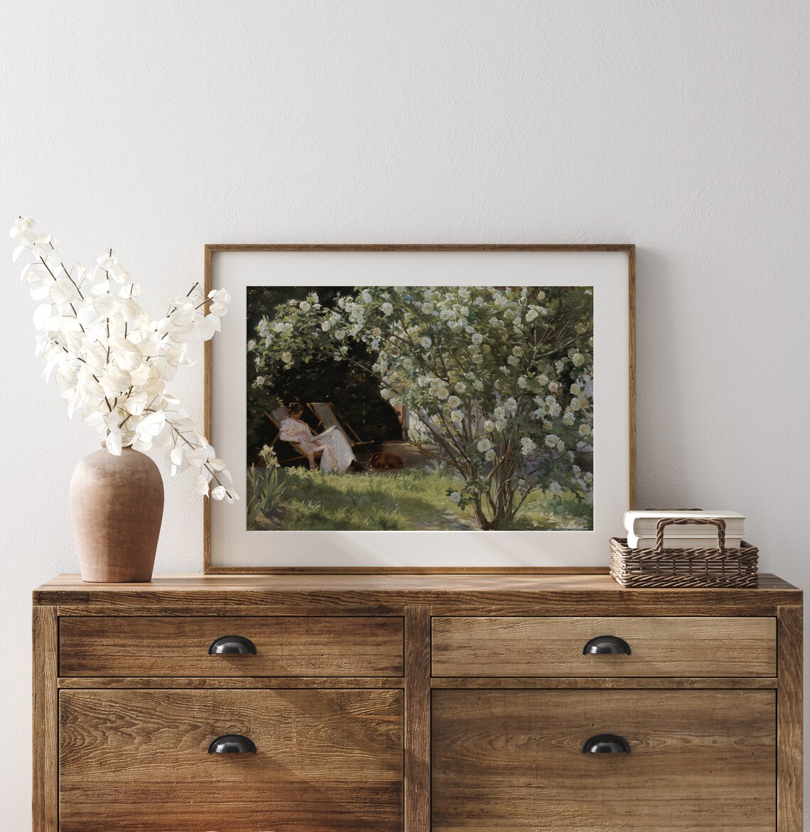 Maria In The Garden Vintage Garden Wall Art Print - Image 3