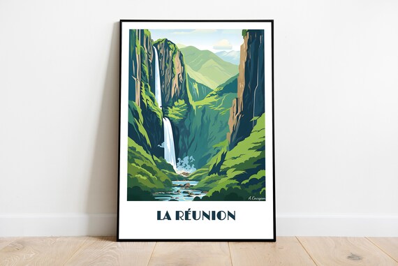 Handmade Reunion Poster Wall Art Retro Travel Framed Birthday Home Made Decor Gift Vector Illustration Print Painting Custom Text