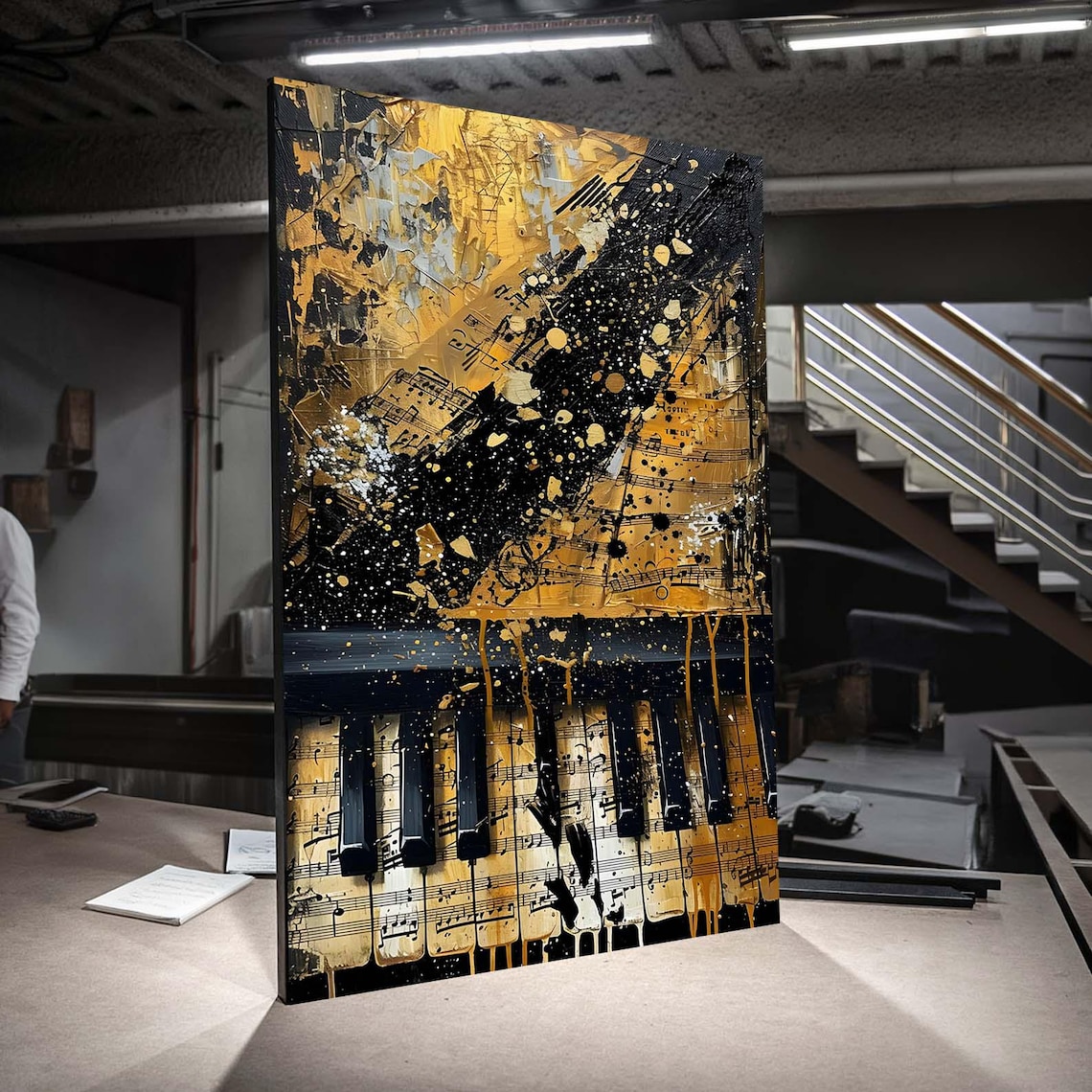 Abstract Piano Art, Modern Music Decor Print