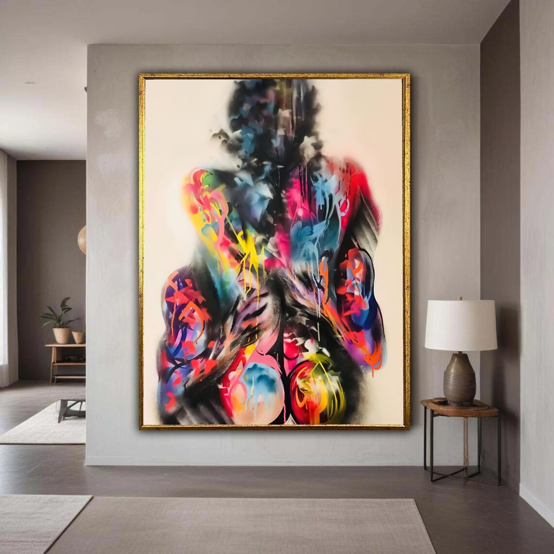 Abstract Human Figure, Modern Expressionist Art Print