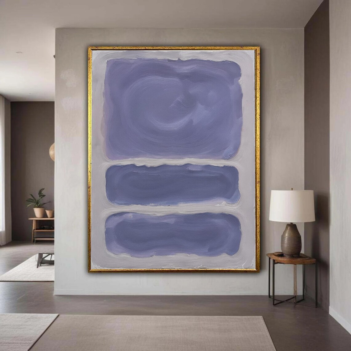 Mark Rothko Abstract Canvas Wall Art Blue Purple Modern Print Minimalist Color Field Painting Gift Home Decor