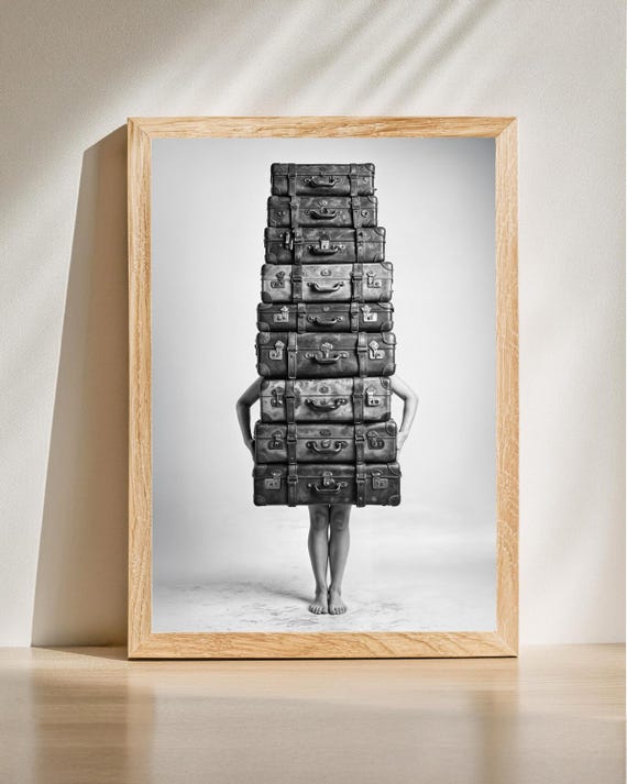 Surreal Travel Poster Minimalist Decor Black And White Photography Home Unique Wall Art Print