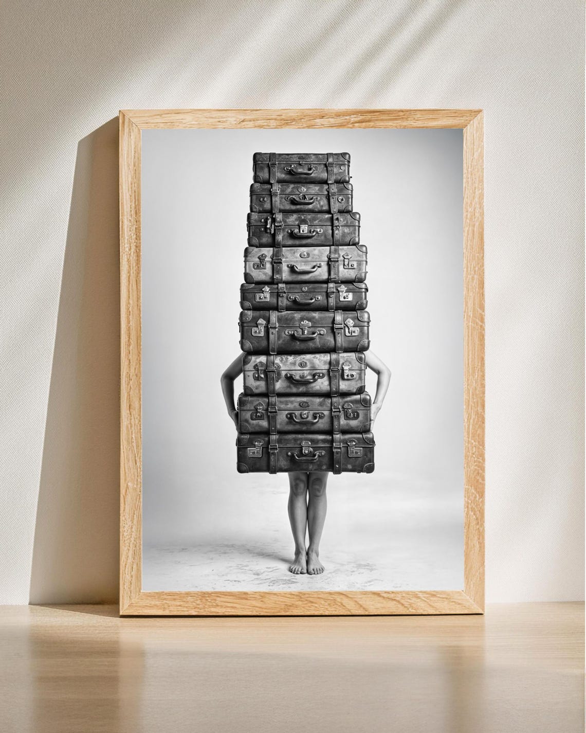 Surreal Travel Poster Minimalist Decor Black And White Photography Home Unique Wall Art Print