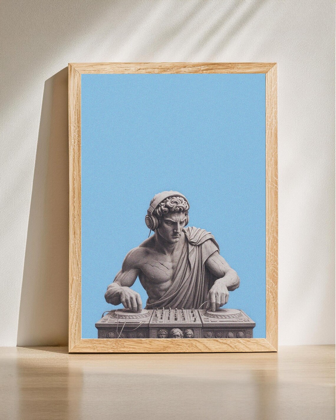 DJ Roman Statue Art Print, Contemporary Pop Decor