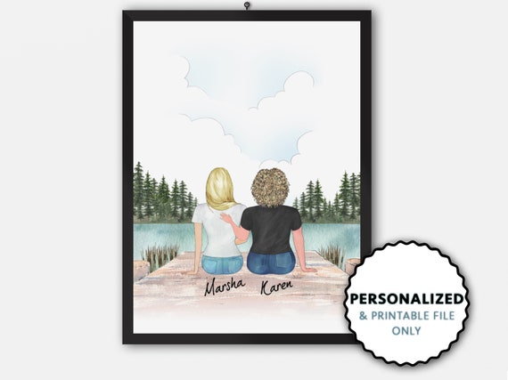 Custom Best Friend Personalized Friendship Art Print
