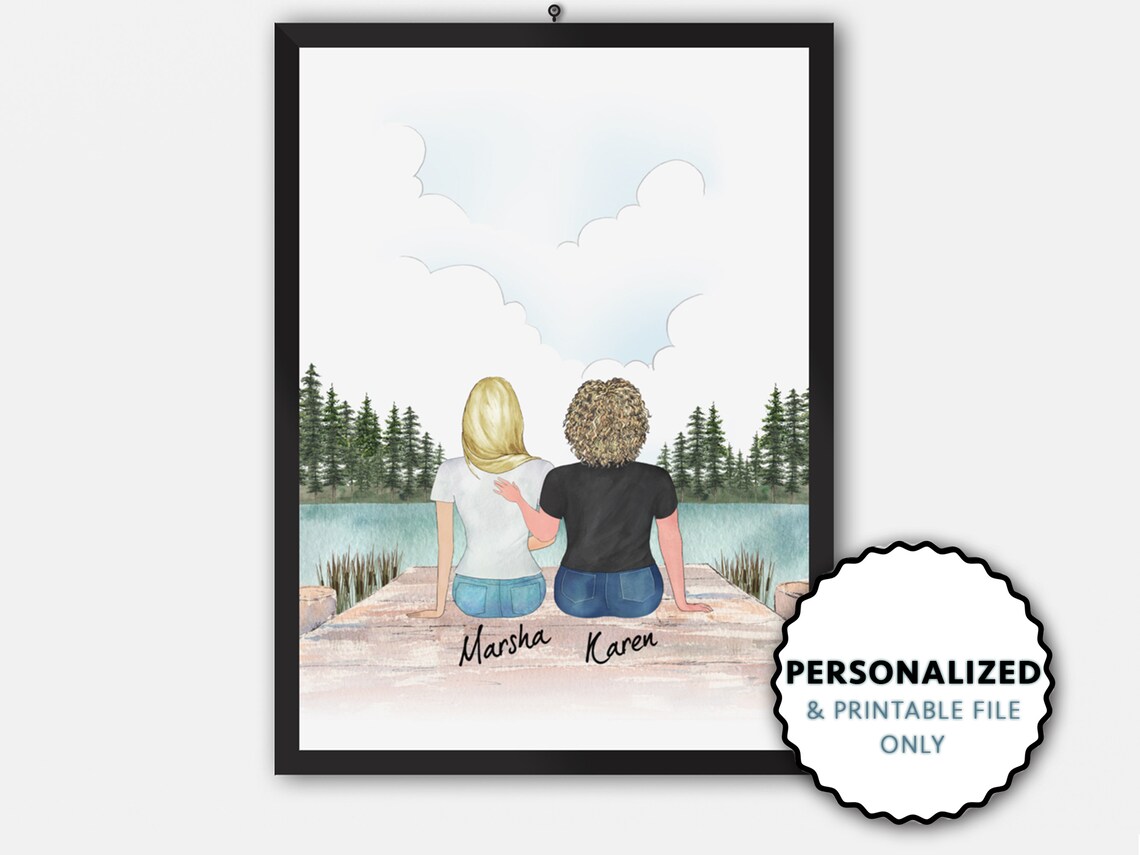 Custom Best Friend Personalized Friendship Art Print