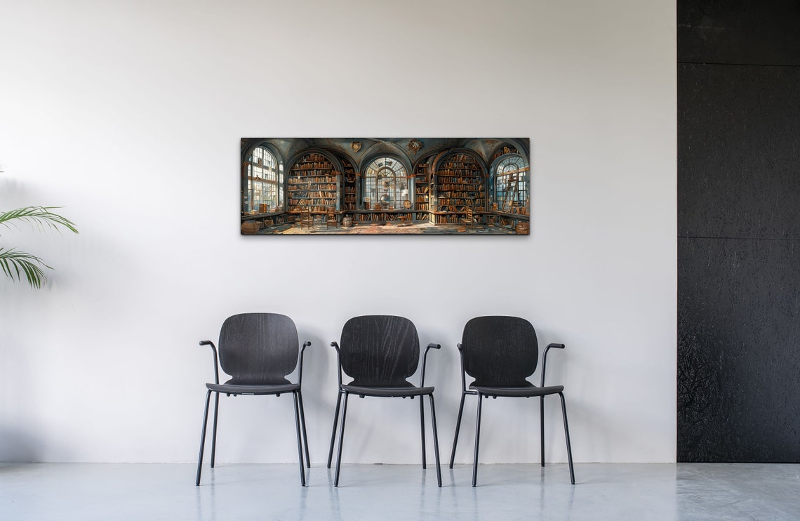 Mystic Library Panoramic Wall Art Print - Image 7