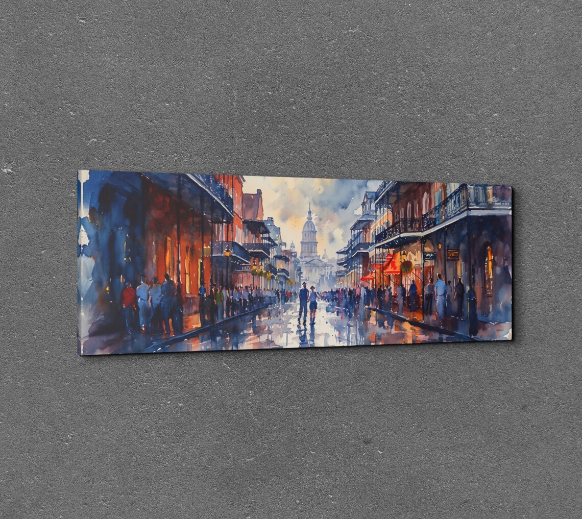 French Quarter Panoramic Art Print, Urban Landmark - Image 3