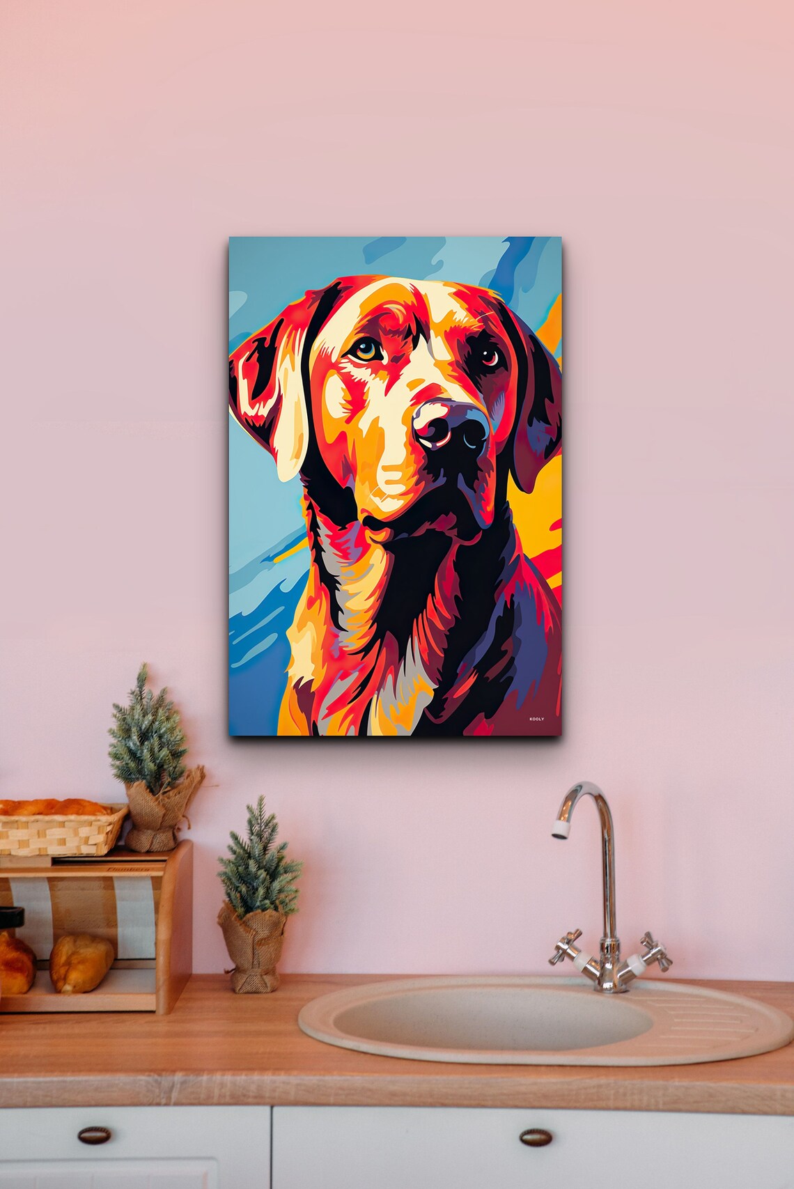 Labrador Retriever Dog Portrait in Bold Colorful Pop Art Poster - Image 4