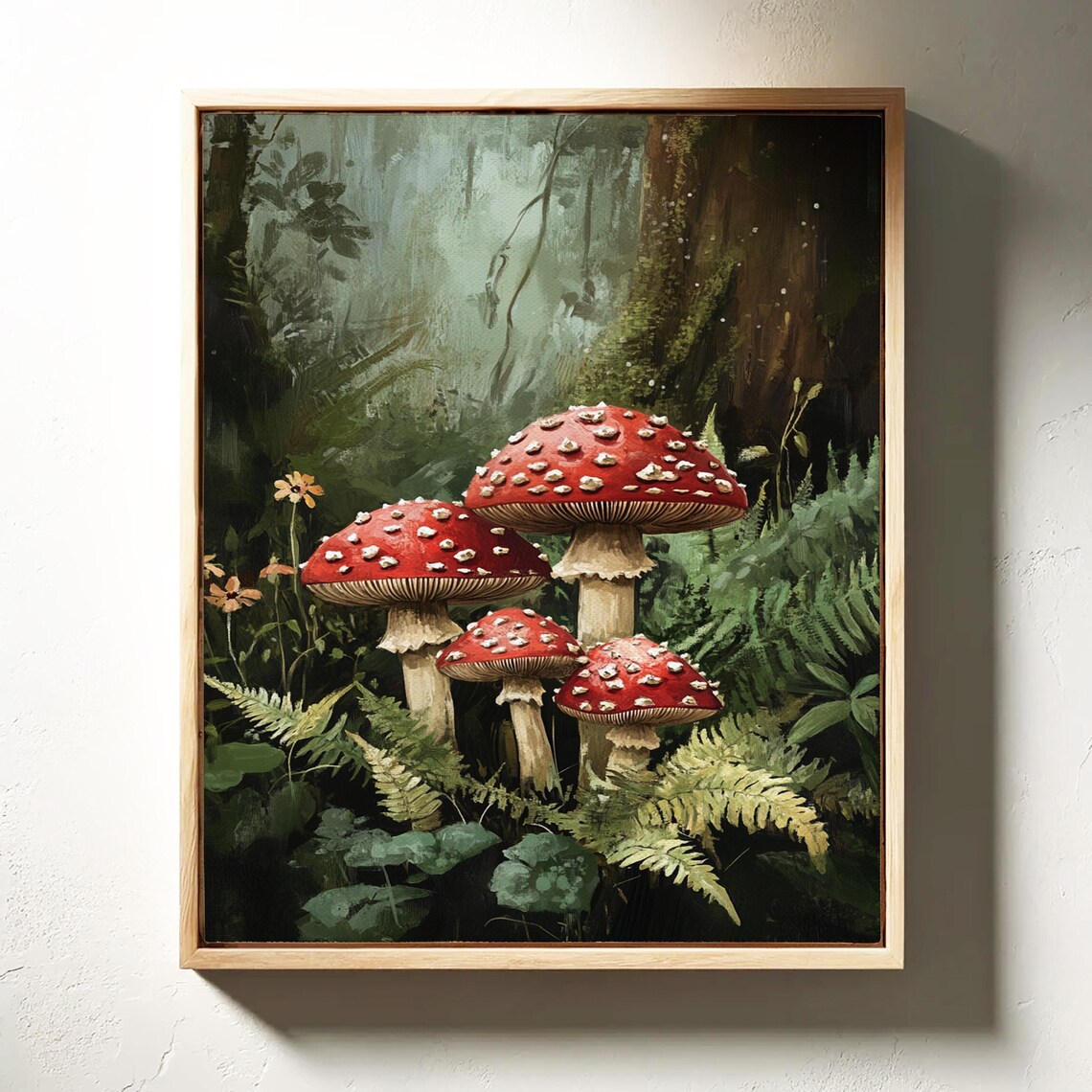 Amanita Mushrooms, Enchanted Forest Artwork - Image 6