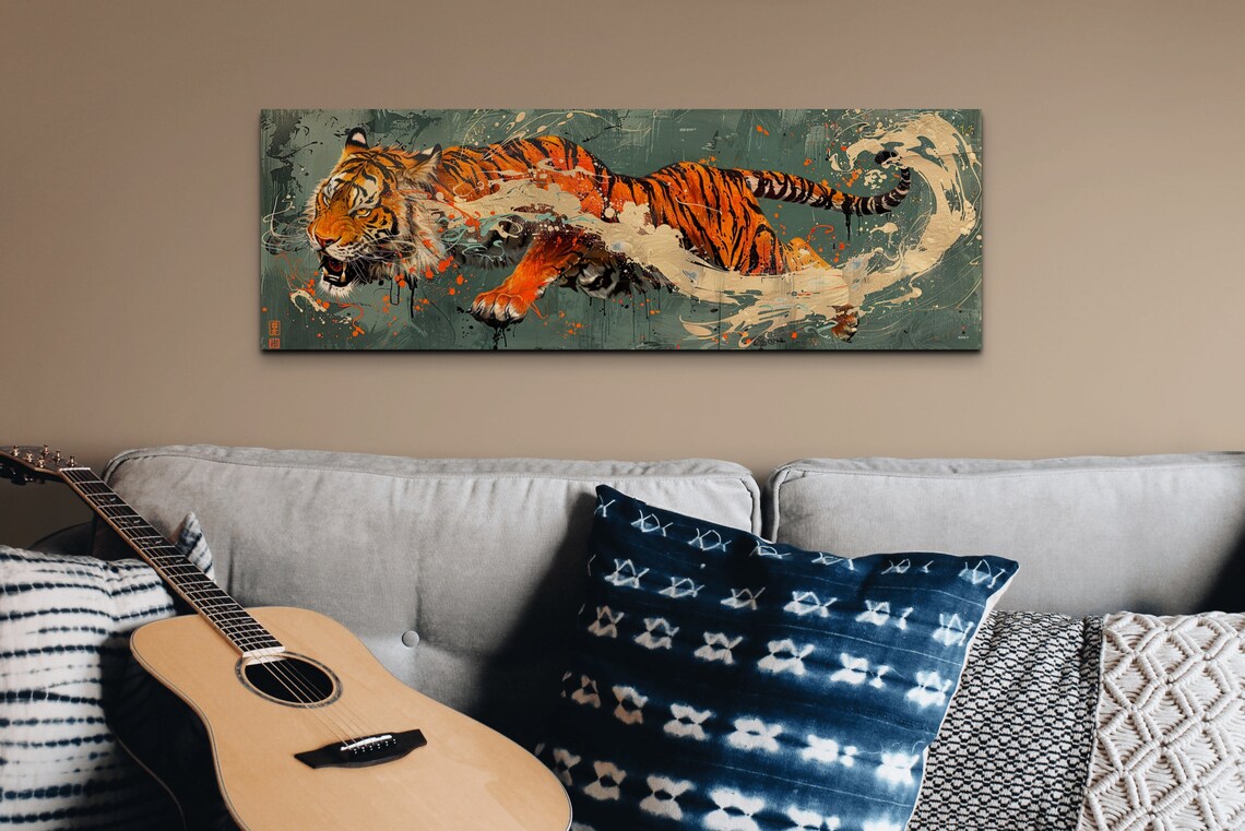 Bengal Tiger Japanese Art Style Poster - Image 7
