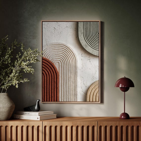 Textured Arch Abstract Modern Minimalist Geometric Wall Art