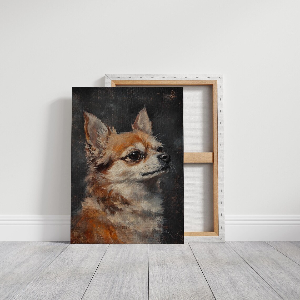 Chihuahua Dog Portrait Vintage Oil Painting Style Decor Poster - Image 2