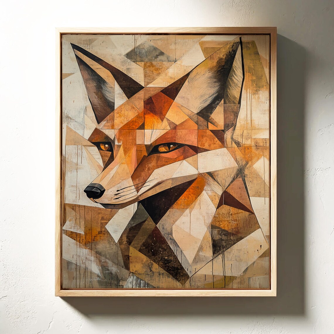 Geometric Fox Abstract Wildlife Art Print - Image 4