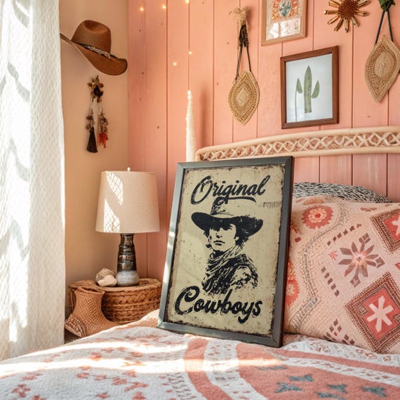 Original Cowboys Rustic Western Wall Art