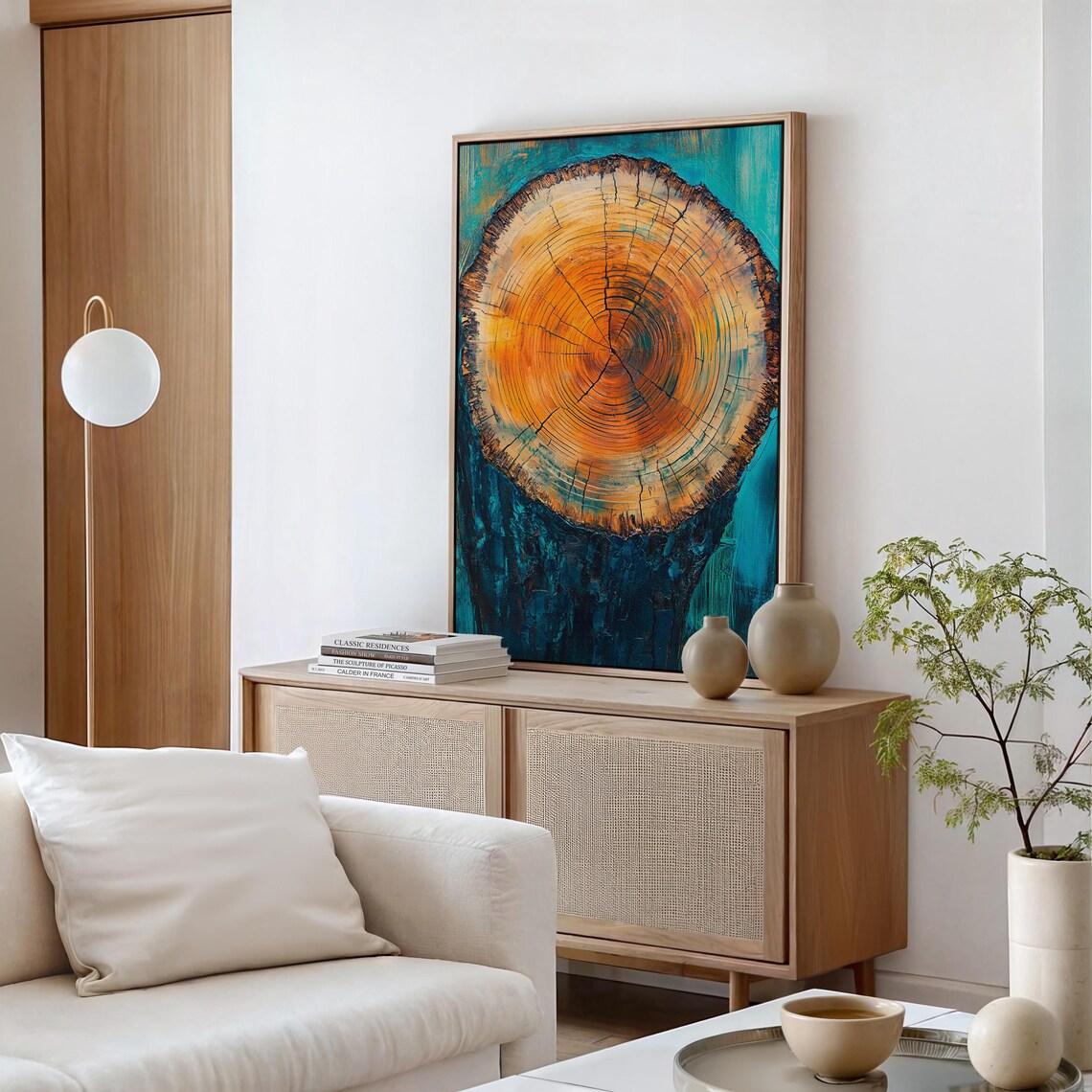 Tree Ring Modern Abstract, Nature Inspired Decor
