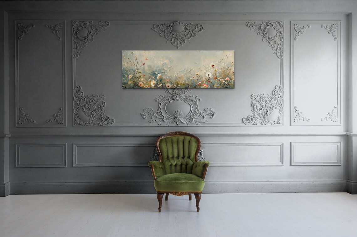 Vintage Wildflower Scene, Nature Art Print - Image 6