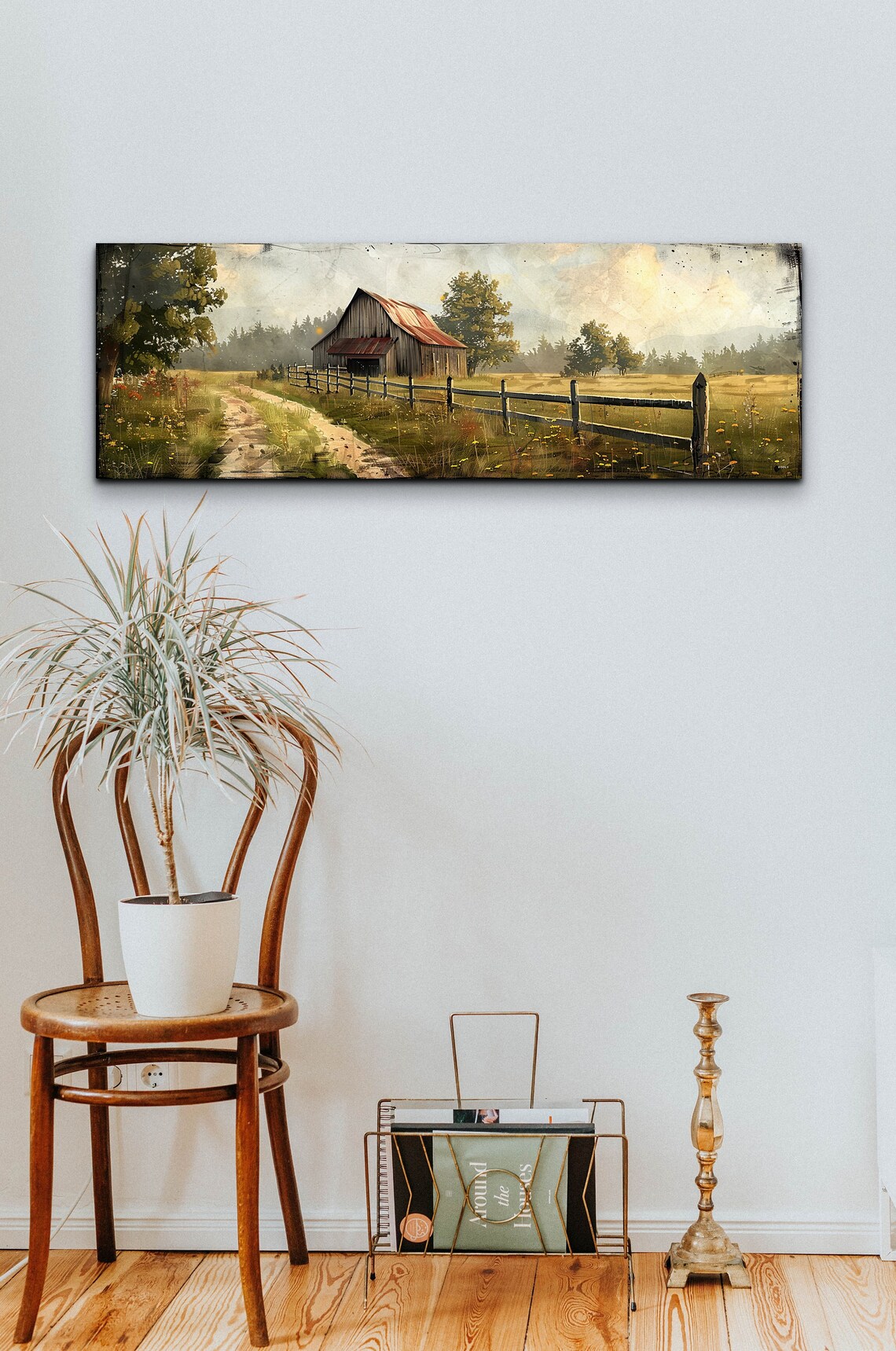 Antique Barn Panoramic Rustic Wall Art Print - Image 4