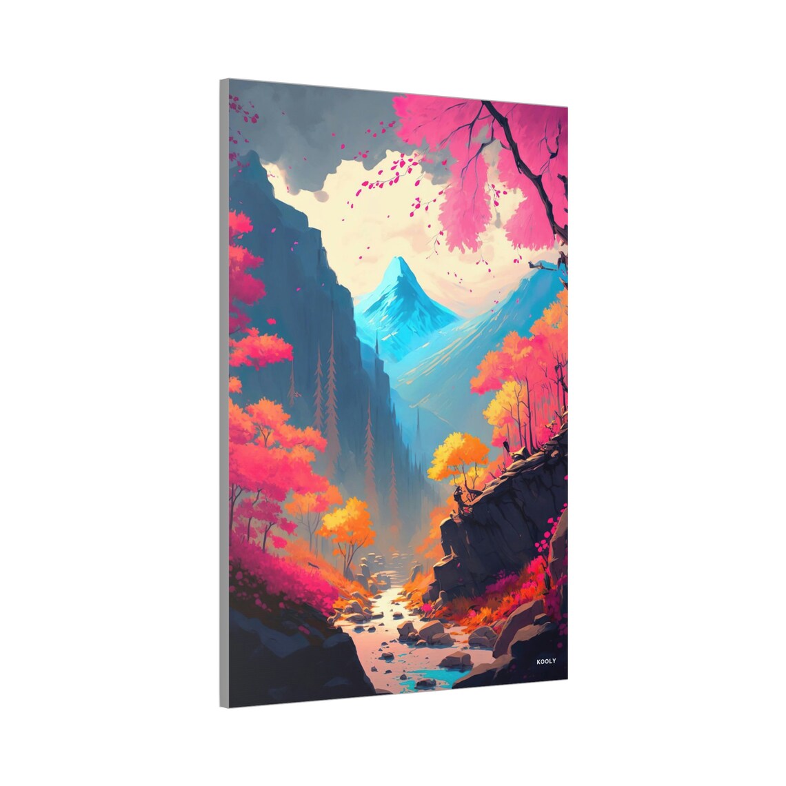 Abstract Mountain Range Wall Art Vibrant Home Decor Game Room 15 Gallery Style Home Decor - Image 2