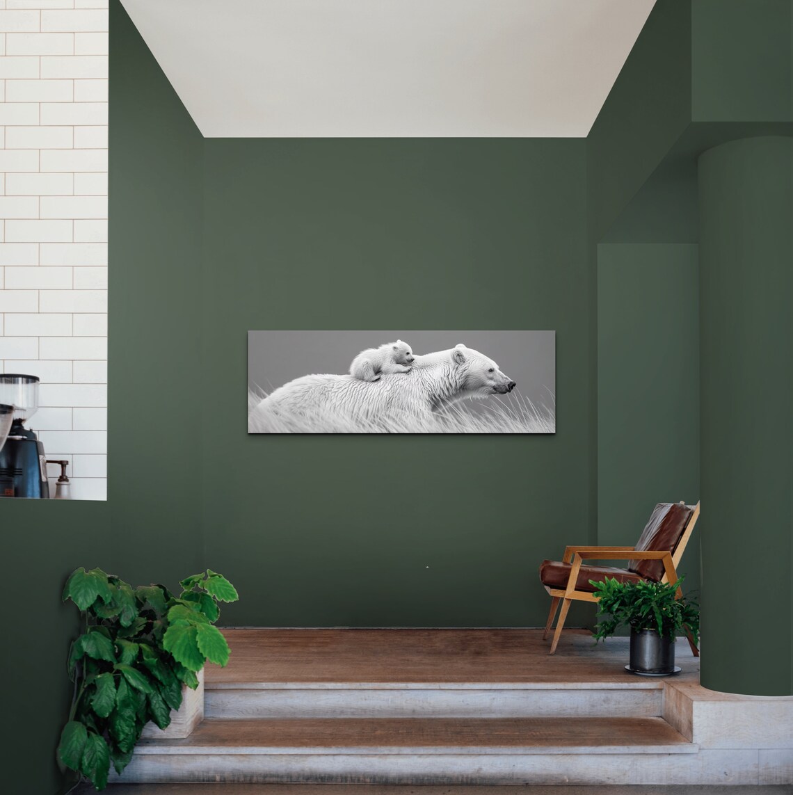 Mamma Bear Cub, Black And White Wall Art - Image 5