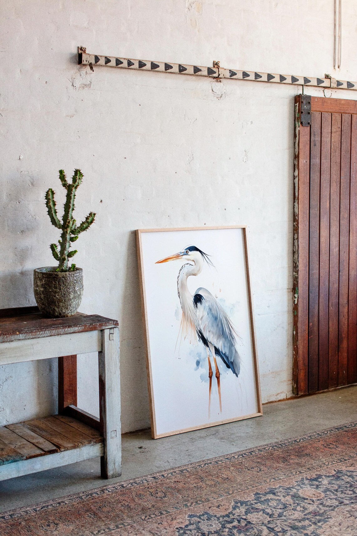 Great Blue Heron Watercolor, Bird Art Print - Image 2