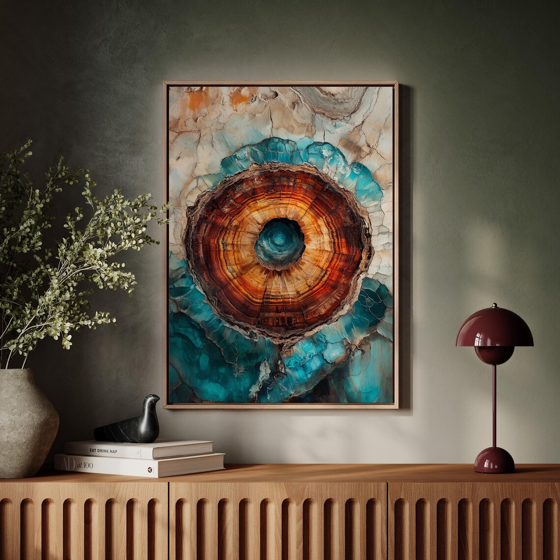 Petrified Wood Abstract Fossilized Texture Art Print - Image 4
