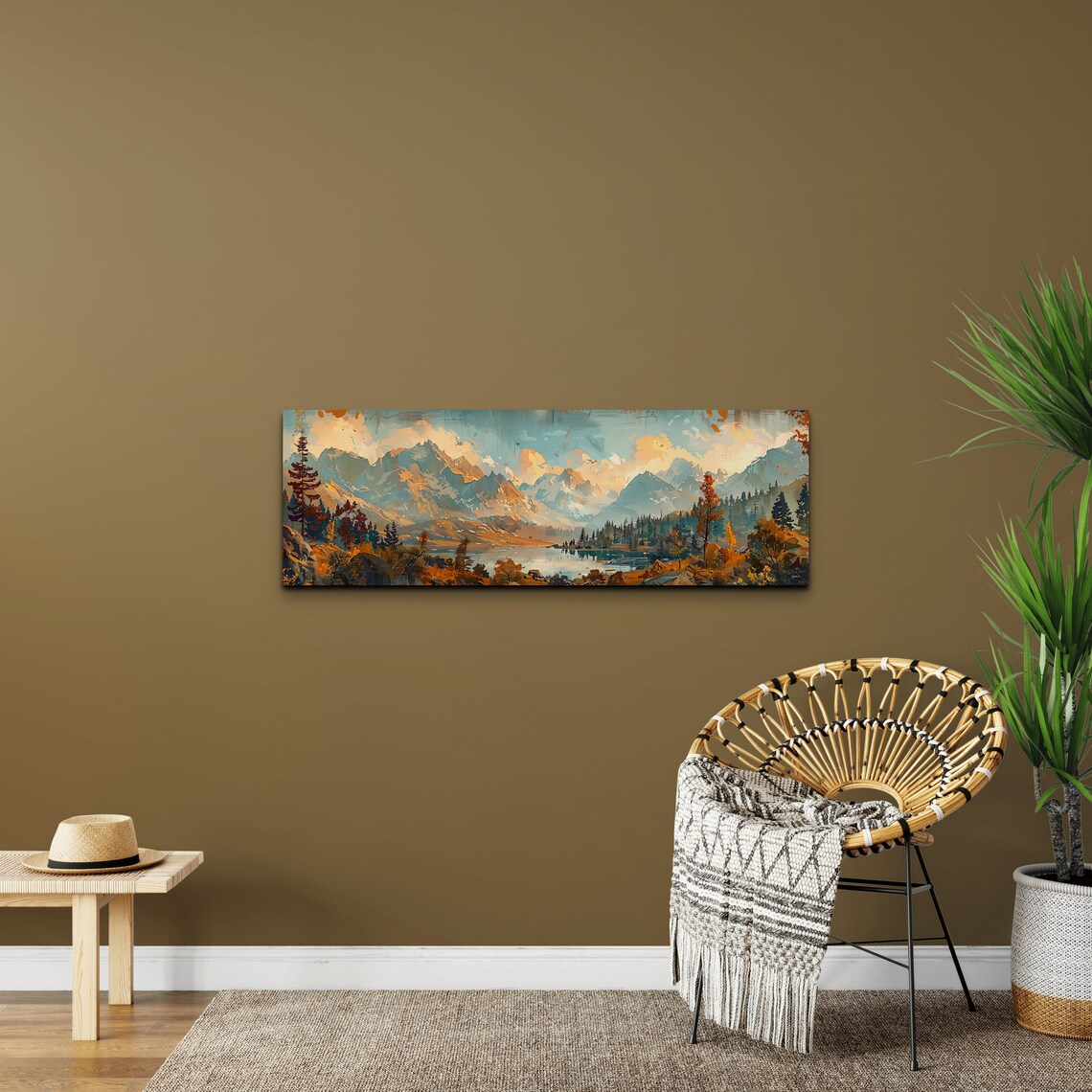 Rocky Mountain Mid-Century Modern Panoramic Landscape - Image 6