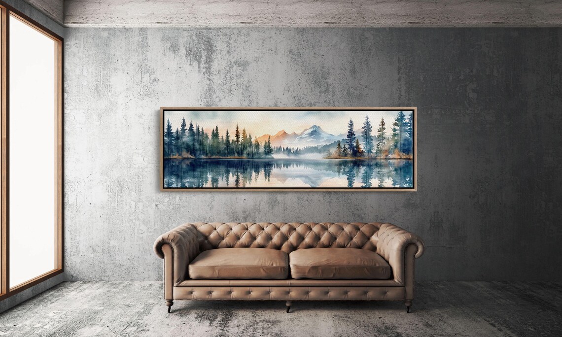 Mount Whitney Reflection Art Print, Misty Mountain Lake - Image 3