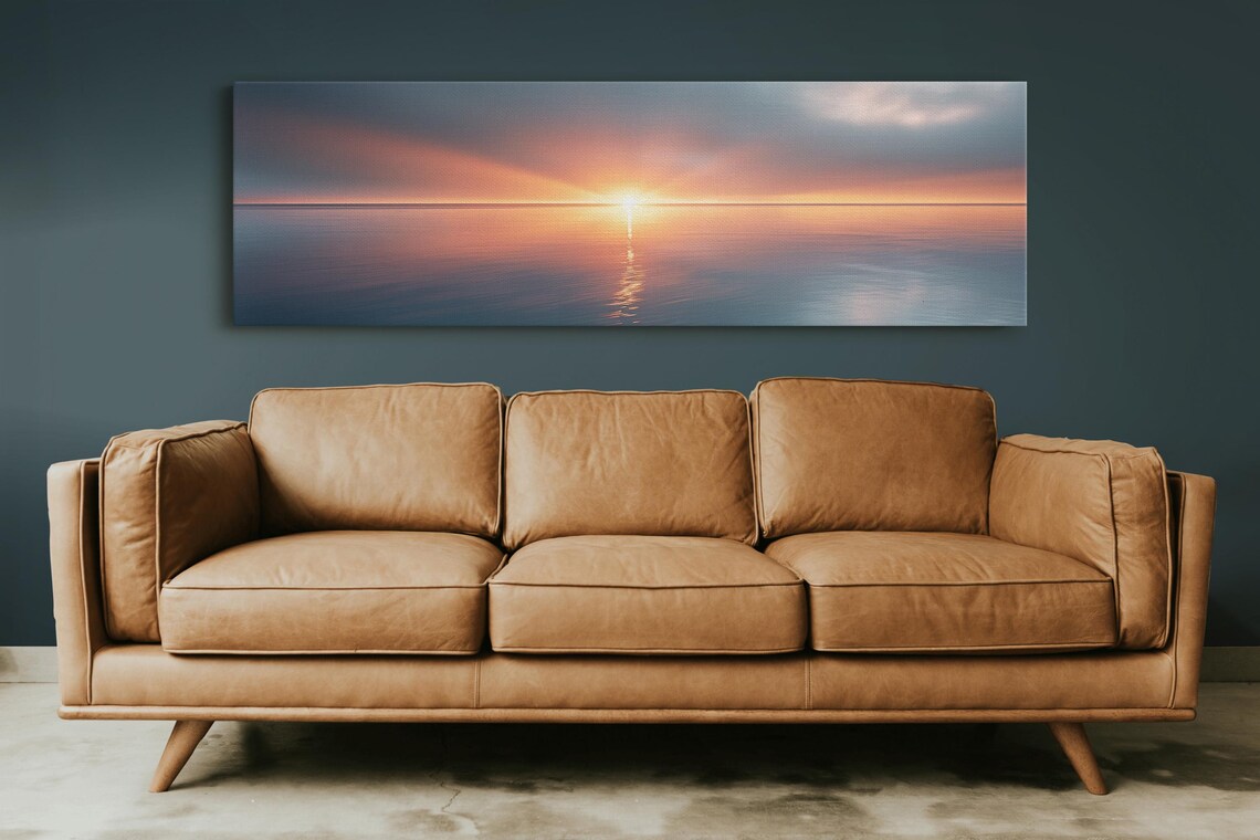 Ocean Sunset Minimalist Nature Scene Art Print - Image 5