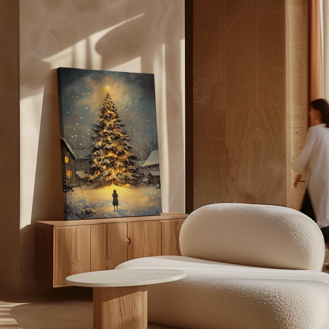 Enchanting Christmas Tree - Snowy Winter Night - Image 7